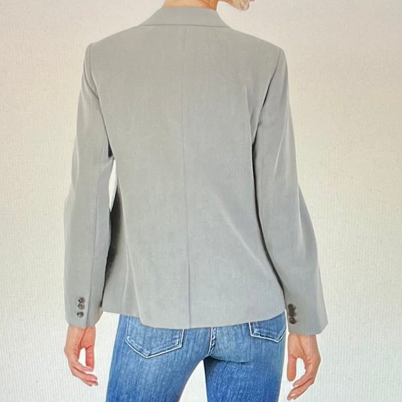 Career Blazer by Magaschoni Lined 2-Button in Heathered Gray (8) New with Tag - Picture 2 of 12